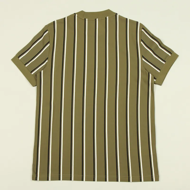 Fred Perry Fine Stripe Pique T-Shirt - Uniform Green-2